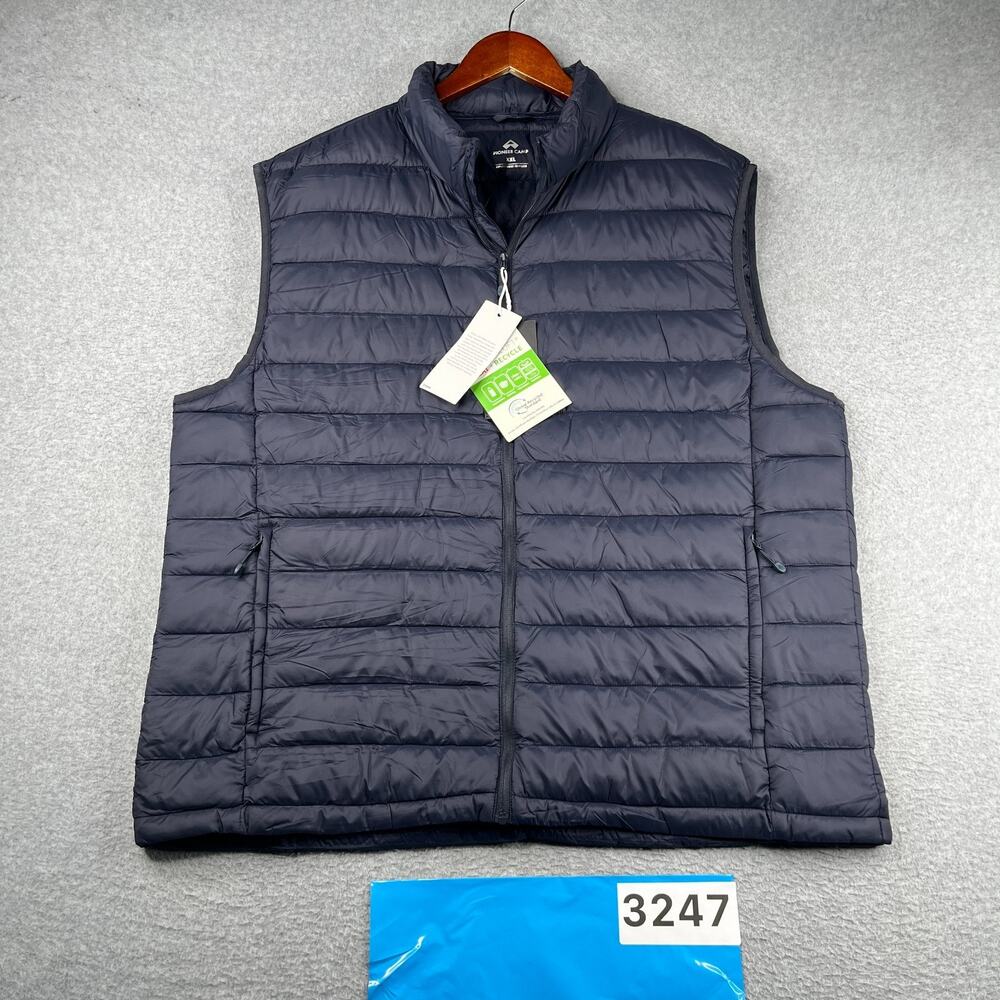 Pioneer Camp Insulated Vest Water Repellant Navy Blue Full Zip Mens 2XL New NWT